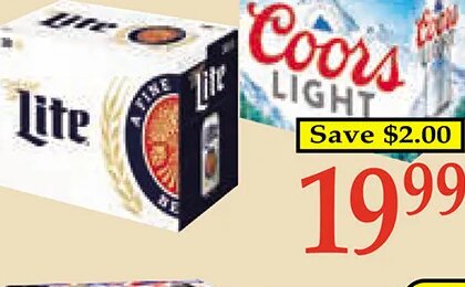 Coors Light at Market Basket