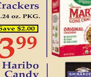 Mary's Gone Crackers at Market Basket