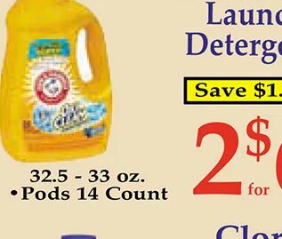 Arm & Hammer Laundry Detergent at Market Basket