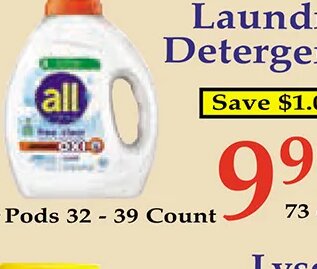 All Laundry Detergent at Market Basket
