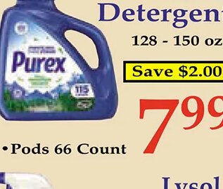 Purex Detergent at Market Basket