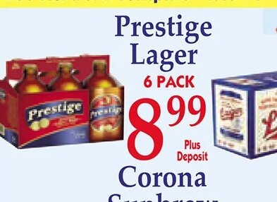 Prestige Lager at Market Basket