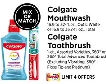 Colgate Mouthwash / Toothbrush