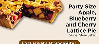Party Size Apple, Blueberry and Cherry Lattice Pie at ShopRite
