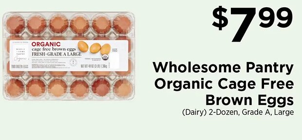 Wholesome Pantry Organic Cage Free Brown Eggs at ShopRite