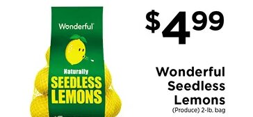 Wonderful Seedless Lemons