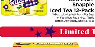 Snapple Iced Tea 12-Pack at ShopRite