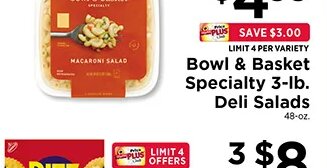 Bowl & Basket Specialty Deli Salads at ShopRite