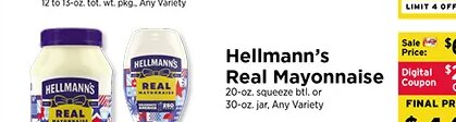Hellmann's Real Mayonnaise at ShopRite