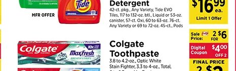Gain / Tide Laundry Detergent at ShopRite