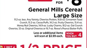 General Mills Cereal at ShopRite