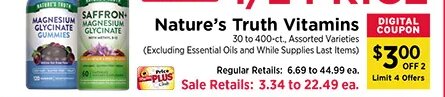 Nature's Truth Vitamins
