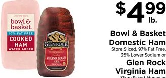 Bowl & Basket Domestic Ham at ShopRite