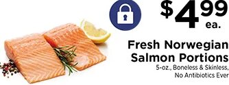 Fresh Norwegian Salmon Portions at ShopRite