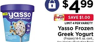 Yasso Frozen Greek Yogurt at ShopRite