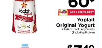 Yoplait Original Yogurt at ShopRite