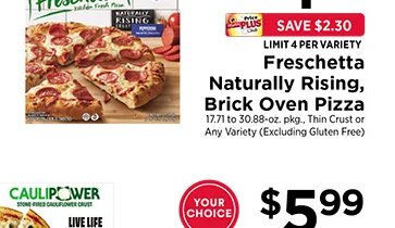 Freschetta Naturally Rising, Brick Oven Pizza at ShopRite