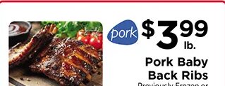 Pork Baby Back Ribs at ShopRite