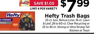Hefty Trash Bags at ShopRite