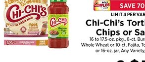 Chi-Chi's Tortilla Chips or Salsa at ShopRite