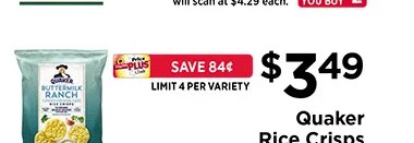 Quaker Rice Crisps at ShopRite