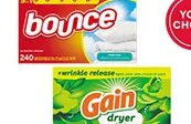 Bounce Fabric Softener Sheets