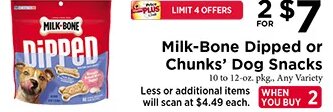 Milk-Bone Dipped or Chunks' Dog Snacks