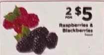 Raspberries & Blackberries at ShopRite