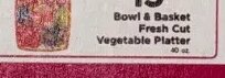 Bowl & Basket Fresh Cut Vegetable Platter