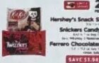 Hershey's Snack Size Candy, Snickers Candy Fun Size, Ferrero Chocolates Fun Size at ShopRite