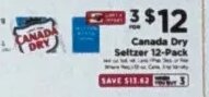 Canada Dry Seltzer 12-Pack at ShopRite