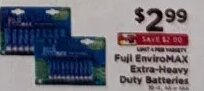 Fuji EnviroMAX Extra-Heavy Duty Batteries