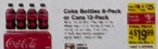 Coke Bottles 8-Pack or Cans 12-Pack at ShopRite