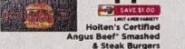 Holten's Certified Angus Beef Smashed & Steak Burgers at ShopRite