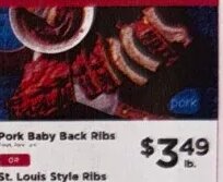 Pork Baby Back Ribs / St. Louis Style Ribs at ShopRite