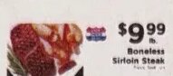 Boneless Sirloin Steak at ShopRite