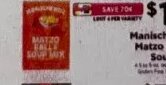 Manischewitz Matzo Ball & Soup Mix at ShopRite