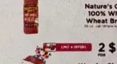 Nature's Own 100% Whole Wheat Bread at ShopRite