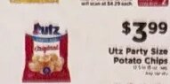 Utz Party Size Potato Chips at ShopRite