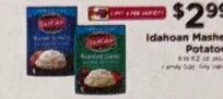 Idahoan Mashed Potatoes at ShopRite