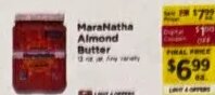MaraNatha Almond Butter at ShopRite