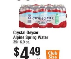 Crystal Geyser Alpine Spring Water