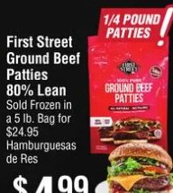 First Street Ground Beef Patties 80% Lean at Smart & Final