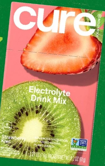Cure Electrolyte Drink Mix Strawberry Kiwi