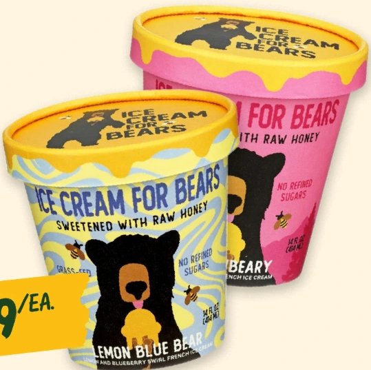 Ice Cream For Bears Grass-Fed French Ice Cream