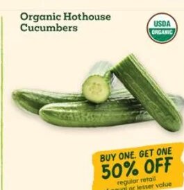 Organic Hothouse Cucumbers