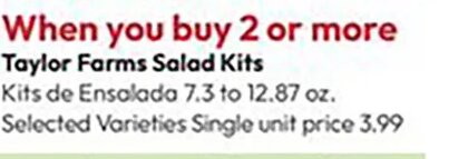 Taylor Farms Salad Kits