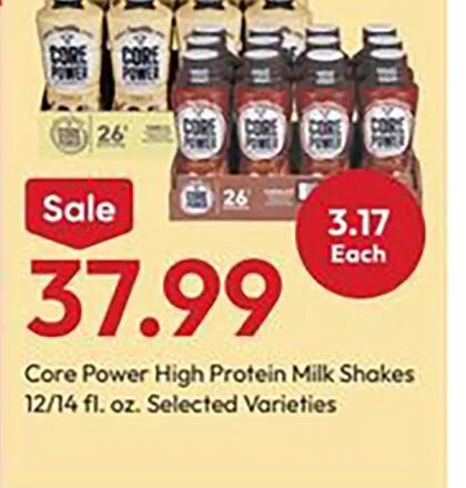 Core Power High Protein Milk Shakes at Stater Bros.