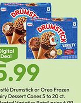 Nestlé Drumstick or Oreo Frozen Dairy Dessert at Stater Bros.