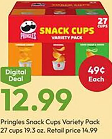 Pringles Snack Cups Variety Pack